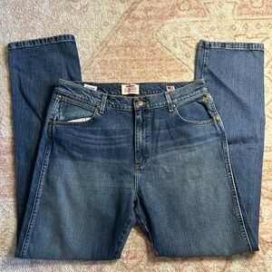 Wrangler Blue Denim Jeans with Contrast Stitching